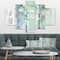 Designart - Blue Abstract Panel I - Geometric Canvas Art